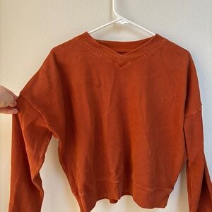 Madewell V-Neck Doleman Waffle Sweater